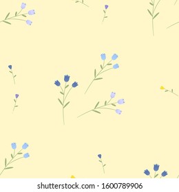 Floral seamless pattern. Vector hand drawn texture. Romantic background for fabric, web pages, wedding invitations, save the date cards.