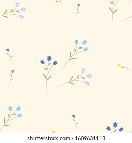 Floral seamless pattern. Vector hand drawn texture. Romantic background for fabric, web pages, wedding invitations, save the date cards.
