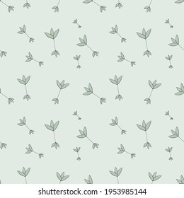 Floral seamless pattern. Vector hand drawn.