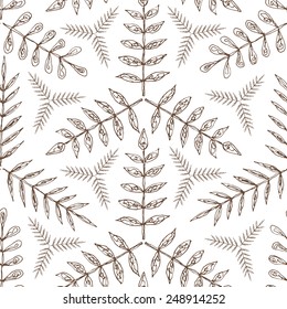 Floral seamless pattern. Vector hand drawn texture. Background for web pages, invitations, save the date cards.