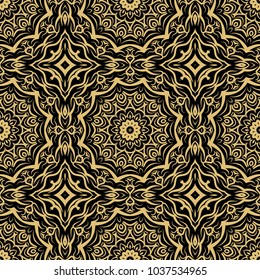 Floral seamless pattern. Vector illustration. Colored background for textile and fabrics, wallpaper, interior