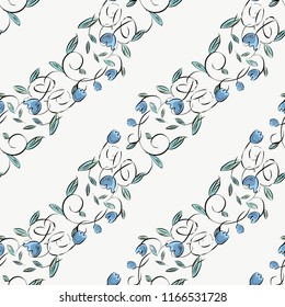 Floral Seamless Pattern. Vector Illustration.