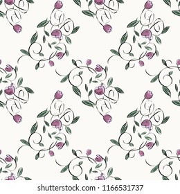 Floral Seamless Pattern. Vector Illustration.