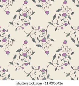 Floral Seamless Pattern. Vector Illustration.