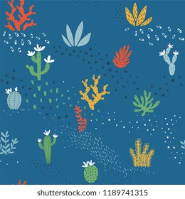 Floral seamless pattern. Vector illustration.