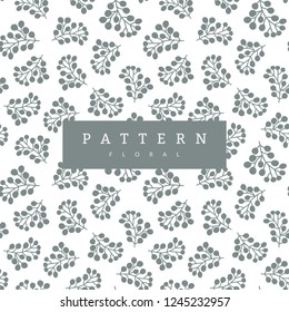 Floral Seamless Pattern. Vector illustration with berry twigs. Perfect for printing on fabric or paper. Modern artwork.