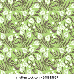 Floral seamless pattern. Vector illustration.