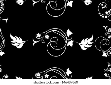 Floral seamless pattern. Vector illustration.
