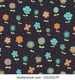 Floral seamless pattern. Vector illustration