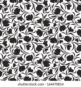 Floral seamless pattern. Vector illustration.
