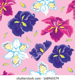 Floral seamless pattern. Vector illustration.