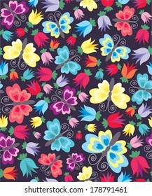 floral seamless pattern. vector illustration
