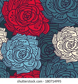 Floral seamless pattern. Vector illustration