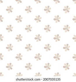 Floral seamless pattern. Vector illustration. Contemporary decorative background in minimalist style with colorful soft flowers.