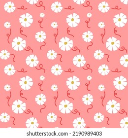 Floral Seamless Pattern Vector Illustration .