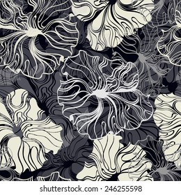 Floral seamless pattern. Vector illustration