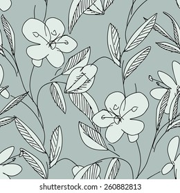 Floral Seamless Pattern. Vector Illustration, eps 8