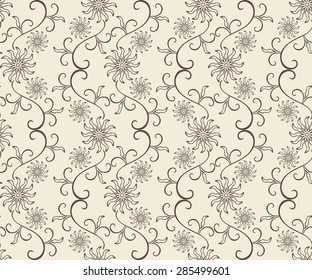 Floral seamless pattern. Vector illustration