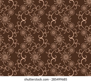 Floral seamless pattern. Vector illustration