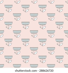 Floral seamless pattern. Vector illustration.