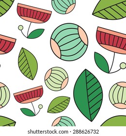 Floral seamless pattern. Vector illustration.