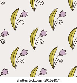 Floral seamless pattern. Vector illustration.