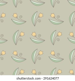 Floral seamless pattern. Vector illustration.