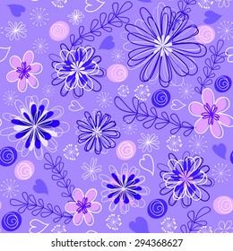 Floral seamless pattern. Vector illustration.