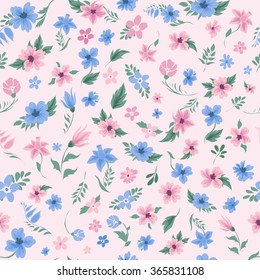 Padrão sem emenda floral. Ilustração vetorial
