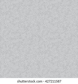 Floral seamless pattern - vector illustration of detailed light ornament of plant twigs and curled tree branches
