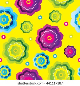 Floral seamless pattern. Vector illustration.