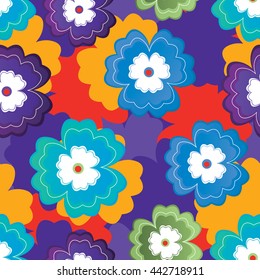 Floral seamless pattern. Vector illustration.