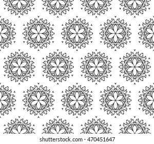 Floral seamless pattern. vector illustration. abstract geometry. for interior design, wallpaper, textile industry.