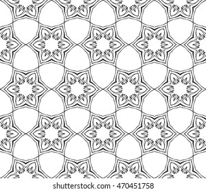 Floral seamless pattern. vector illustration. abstract geometry. for interior design, wallpaper, textile industry.