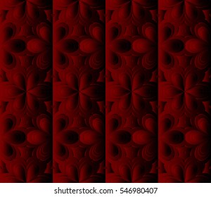 floral seamless pattern. vector illustration. bas-relief