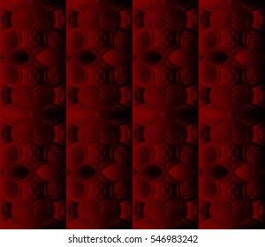 floral seamless pattern. vector illustration. bas-relief