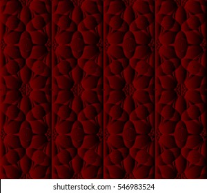 floral seamless pattern. vector illustration. bas-relief