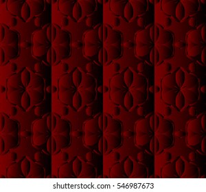 floral seamless pattern. vector illustration. bas-relief
