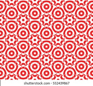 floral seamless pattern. vector illustration. red color