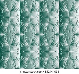 floral seamless pattern. vector illustration. bas-relief