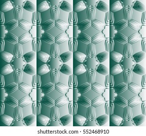floral seamless pattern. vector illustration. bas-relief