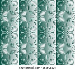 floral seamless pattern. vector illustration. bas-relief