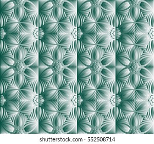 floral seamless pattern. vector illustration. bas-relief