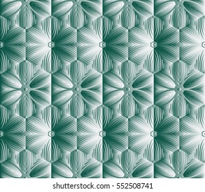 floral seamless pattern. vector illustration. bas-relief