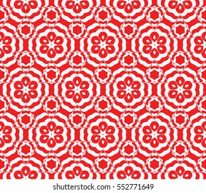 floral seamless pattern. vector illustration. red color