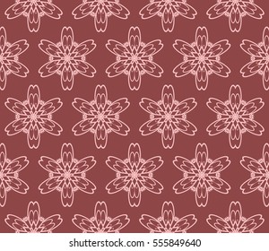floral seamless pattern. vector illustration. For design, wallpaper, invitation. brown color
