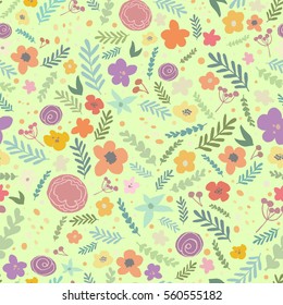 Floral seamless pattern. Vector illustration