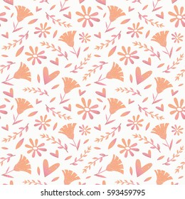 Floral seamless pattern. Vector illustration