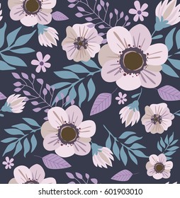 Floral seamless pattern. Vector illustration