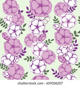 Floral seamless pattern. Vector illustration in eps8 format.